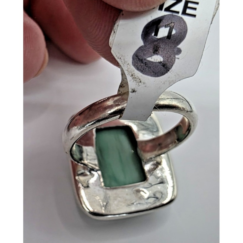 Gorgeous Australian Variscite Gemstone Ring 925 Sterling Silver Size 8 NWT‎ - Picture 6 of 12